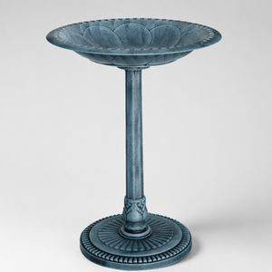 Bain d'oiseaux léger en résine en forme <span class=keywords><strong>de</strong></span> fleur sur piédestal, résistant aux intempéries, <span class=keywords><strong>bassin</strong></span> d'eau extérieur pour oiseaux sauvages, décoration <span class=keywords><strong>de</strong></span> <span class=keywords><strong>jardin</strong></span> - Product Image 1