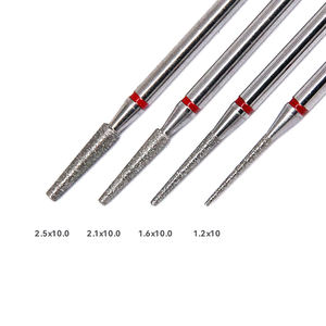 Set di Frese Diamantate Coniche Professionali per Pulizia Cuticole, Alta Qualità, Lucidatura, Serie DD2 per Trapano per Unghie Russo - Product Image 3