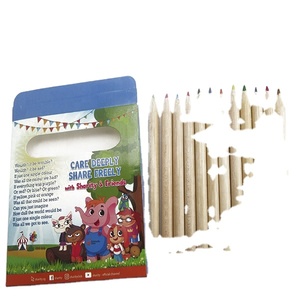 Material Escolar y de Oficina, Juego de Caja de Lápices de 12 Colores con Logotipo Personalizado Impreso, para Niños - Product Image 3