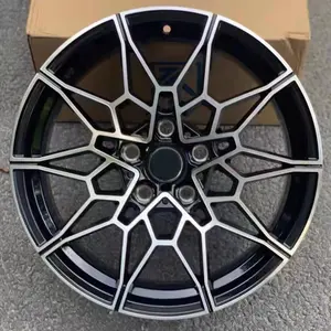 Llantas de coche forjadas personalizadas YXQ 20 * 8.5j 20 * 9.5j 5X112 5X120 rueda de aleación negra para ruedas de coche de pasajeros para Bmw E60 F10 E90