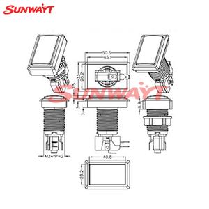 Interrupteur à bouton rectangulaire universel 50*32mm pour machines de jeu et d'arcade, pour flipper, jeux de boxe et jeux à monnayeur - Product Image 6