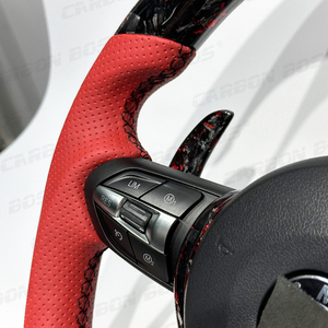 Volante Auto in Fibra di Carbonio Forgiata Rossa con LED per <span class=keywords><strong>BMW</strong></span> M3 F20 F22 F23 <span class=keywords><strong>F45</strong></span> F30 F31 F34 F35 F80 F32 F33 F36 F82 F48 F39 F25 F26 - Product Image 5