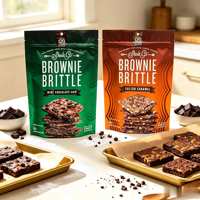 Sachet Doypack Personnalisé Refermable en Plastique Haute Barrière Anti-humidité pour Emballage de Brownies, Brittle, Chocolats et Snacks Croustillants
