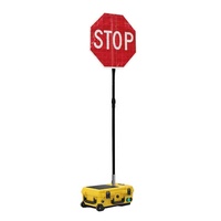 Panneau de signalisation routière portable Stop/Go, système de gestion du trafic à commande à distance, panneau Stop LED déroulable