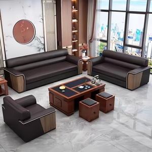 Ensemble moderne et minimaliste de canapé et table basse pour <span class=keywords><strong>bureau</strong></span>, idéal pour les zones de réception et les salons d'affaires - Product Image 1