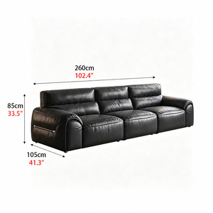 Comfortable <strong>Black</strong> Modern <strong>Sofa</strong> Living Room Furniture <strong>Sofa</strong> Set European Style <strong>Large</strong> High Backrest <strong>Sofa</strong> with CE ROHS IOS9001 SGS - Product Image 3