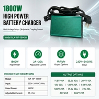 Chargeur de batterie lithium-ion haute puissance 1800W 48V 60V 72V 84V 20A réglable pour voiturette de golf, chariot élévateur et transpalette
