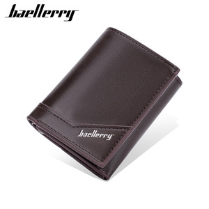 Tarjetero Triple Plegable Baellerry para Hombre con Protección RFID Antirrobo, Múltiples Ranuras para Tarjetas, Color Marrón, 4 Pulgadas, Uso Diario - Product Image 1