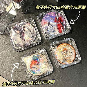 Transparent Acrylic Badge Storage Box Square Dustproof Sealed Protective Case For Collectible Pins Display Rack - Product Image 3