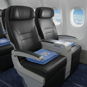 Couverture de voyage en polaire ignifuge FAR 25.853 avec logo personnalisé pour la première classe des avions - Product Image 4