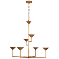 XINZHONG américain moderne rond salon chambre plâtre fleur bougie lustre doré salle à manger suspension lampe Design pendentif