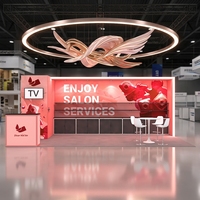 Stand d'exposition modulaire en aluminium rétroéclairé de luxe sur mesure, cadre en aluminium éclairé, 20 x 20