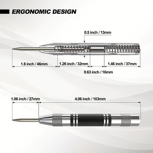 Guest Quality Automatic Center <b>Punch</b> 4.06 Inch Steel Spring Adjustable Tension Window Breaking Tool - Product Image 1