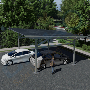 Installation simple montage solaire pour abri d'auto commercial en aluminium vs solution d'abri d'auto solaire par fondation en béton conçue - Product Image 1