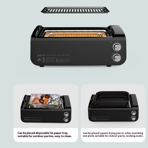 Carcasa <span class=keywords><strong>de</strong></span> plástico eléctrica para interiores <span class=keywords><strong>de</strong></span> estilo coreano, horno <span class=keywords><strong>de</strong></span> barbacoa sin humo con función <span class=keywords><strong>de</strong></span> horneado <span class=keywords><strong>de</strong></span> parrilla para fotografía <span class=keywords><strong>de</strong></span> Kebab doméstico - Product Image 4