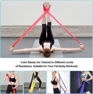Bandes d'exercice en TPE pour Yoga et Pilates, résistance lourde 20-25 lbs, bandes d'étirement pour la physiothérapie, la gym, l'entraînement à domicile et le <span class=keywords><strong>fitness</strong></span> corporel - Product Image 6