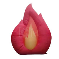 Flamme géante gonflable en PVC personnalisée avec lumière LED pour la promotion d'événements de fête, décoration