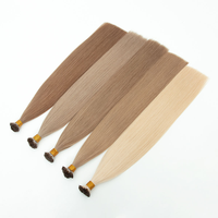 Extensions de cheveux humains indiens vierges à pointe K, blond platine, 50g, mèches pour coiffure en salon