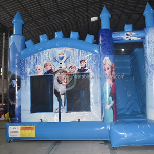 Juguetes Inflables de <span class=keywords><strong>Frozen</strong></span> para Niños, <span class=keywords><strong>Castillo</strong></span> Inflable Comercial con Tobogán, Zona de Juegos Inflable - Product Image 1