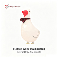 Ballons en aluminium animaux marcheurs en gros – Gonflage à l'air uniquement – Poulet, Tortue, Girafe, Lion, Cygne, Canard, Dinosaure, Chat – Auto-marchants