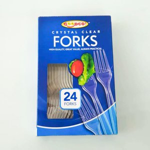 Fourchettes en <span class=keywords><strong>plastique</strong></span> transparent écologiques YuanYi, lot <span class=keywords><strong>de</strong></span> 24, robustes, jetables, <span class=keywords><strong>de</strong></span> qualité supérieure, <span class=keywords><strong>pour</strong></span> fêtes et pique-niques - Product Image 2