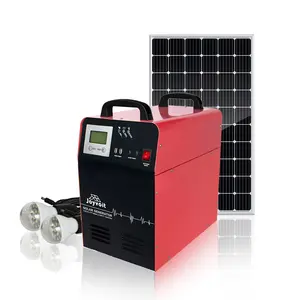 易于携带的1KW便携式太阳能发电机，带4轮72电池400瓦太阳能电池板系统内置LiFePO4电池