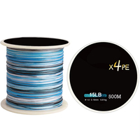 Fil de pêche tressé OEM 100M/300M/500M, 8LB-100LB, résistant, 4/8 brins, multifilament PE pour la pêche en eau douce et en eau salée