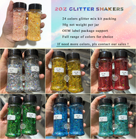 Pot de paillettes épaisses de 2 oz pour l'artisanat et le bricolage
