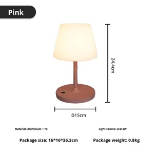 Nhà Máy 4000mAh không dây dẫn ánh sáng ban đêm không thấm nước bàn đèn cảm ứng thay đổi độ sáng hạt gỗ kết thúc cắm trại bàn đèn - Product Image 6