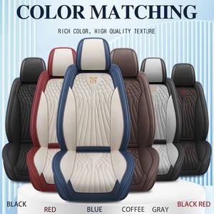 Housse <span class=keywords><strong>de</strong></span> siège <span class=keywords><strong>de</strong></span> voiture en cuir Nappa PU 5D universelle, imperméable, pour toutes <span class=keywords><strong>les</strong></span> saisons, 5 places, pour berline et SUV - Product Image 6