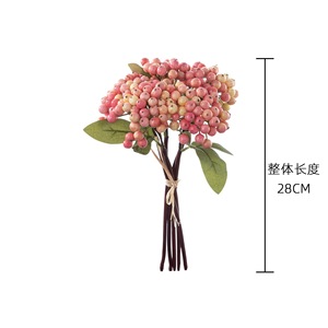 ช่อดอกไม้ประดิษฐ์ CallaFloral ผลไม้มงคล พลาสติกตกแต่งภายในบ้าน สีขาวนม สีแดงสด สีแดงเข้ม สีม่วงเข้ม GF13645 - Product Image 4