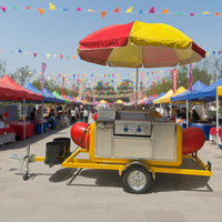 2026 Chariot de vente ambulante de snacks et hot-dogs au design élégant, très populaire, avec grill et friteuse, à vendre