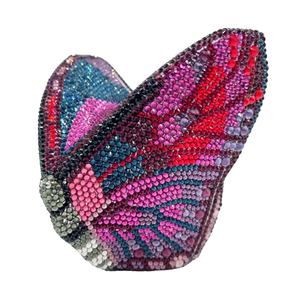 Pochette de luxe en strass papillon pour femme, sac à main scintillant avec chaîne pour soirée, mariage, cocktail, bal de promo - Product Image 1