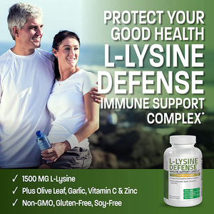 Private Label L-lisina capsula di difesa supporto immunitario complesso foglia di olivo aglio vitamina <span class=keywords><strong>C</strong></span> zinco 1500mg L-lisina Capsule - Product Image 5