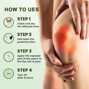 Nuevos Parches Transdérmicos de Artemisia Natural de Marca Privada Bytech para Alivio del Dolor de Rodilla, Cuidado Médico, Fisioterapia, Unisex - Product Image 5