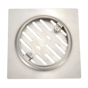 مبيع بالجملة مصرف أرضي رخيص من الفولاذ المقاوم للصدأ مصرف أرضي للحمام مضاد للرائحة 15*15 مخرج 4 بوصة - Product Image 3