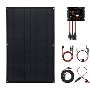 <span class=keywords><strong>Kit</strong></span> de panneaux solaires flexibles 50W <span class=keywords><strong>12V</strong></span>, petit chargeur de <span class=keywords><strong>batterie</strong></span> hors réseau <span class=keywords><strong>avec</strong></span> contrôleur pour camping-car, bateau, remorque, abri, caravane - Product Image 1