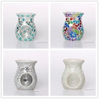 Brûleur d'encens en mosaïque de verre fait main de haute qualité, diffuseur d'huiles essentielles, chauffe-cire pour bougies chauffe-plat, écologique, populaire pour l'aromathérapie