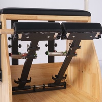 Chaise de Pilates Commerciale LUMINE en Chêne avec Poignée Portable, Base Stable en Acier à Ressorts, Combo Bois et Métal pour Entraînements Corporels – Prix Professionnel