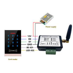 생체 인식 액세스 제어를위한 <span class=keywords><strong>Wiegand</strong></span> <span class=keywords><strong>RFID</strong></span> 리더 무선 LoRA 2 채널 IO 알람 LED/BEEP 데이터 전송 보드 연결 가능 - Product Image 1