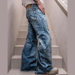 DIZNEW Clothing Manufacturer High Quality Custom Fashion Vintage Y2k Pantalones De Hombre Baggy Plus Size Denim Men's Jeans