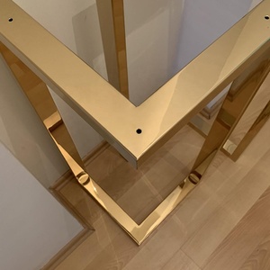 <span class=keywords><strong>Gambe</strong></span> <span class=keywords><strong>per</strong></span> Tavolo in Ottone, Supporti di Lusso <span class=keywords><strong>per</strong></span> Mobili, <span class=keywords><strong>Gambe</strong></span> Durevoli <span class=keywords><strong>per</strong></span> <span class=keywords><strong>Panche</strong></span>, Tavoli da Caffè e da Pranzo, in Acciaio Inossidabile Dorato di Alta Qualità - Product Image 2
