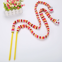 Jouet interactif pour chat Kinghon en forme de serpent en peluche, baguette de jeu en plastique pour chat