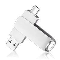 Clé USB en métal à semi-conducteurs 1 To/2 To/16 To, double port USB 3.0/Type-C, coffret cadeau de luxe pour téléphones Android et ordinateurs