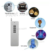 Émetteur-récepteur longue portée 433 MHz 3000 mètres, télécommande RF haute puissance 1/2/4 canaux, télécommande à code d'apprentissage 1527V