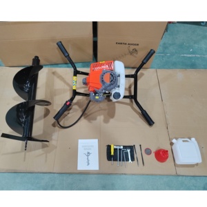 Máquina Perforadora de Tierra a Gasolina de Dos Tiempos y 63 cc para Dos Personas, con Broca Espiral para Excavación - Product Image 2