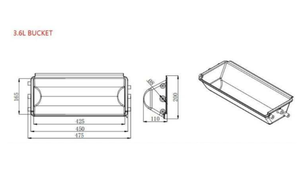工厂销售3.6升防抱死制动系统提升机铲斗谷物输送机铲斗 - Product Image 6