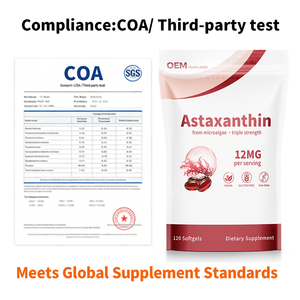Compléments alimentaires antioxydants à l'astaxanthine, marque privée OEM, faible MOQ, pour les soins de la peau, approvisionnement stable pour les vendeurs Amazon FBA - Product Image 5