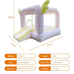 Château plein d'entrain portatif matériel de PVC de rose de trampoline gonflable extérieur de château plein d'entrain - Product Image 3
