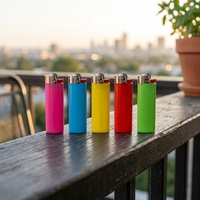 Briquets classiques en plastique personnalisables avec logo, à flamme nue, jetables, multicolores, cadeaux d'affaires